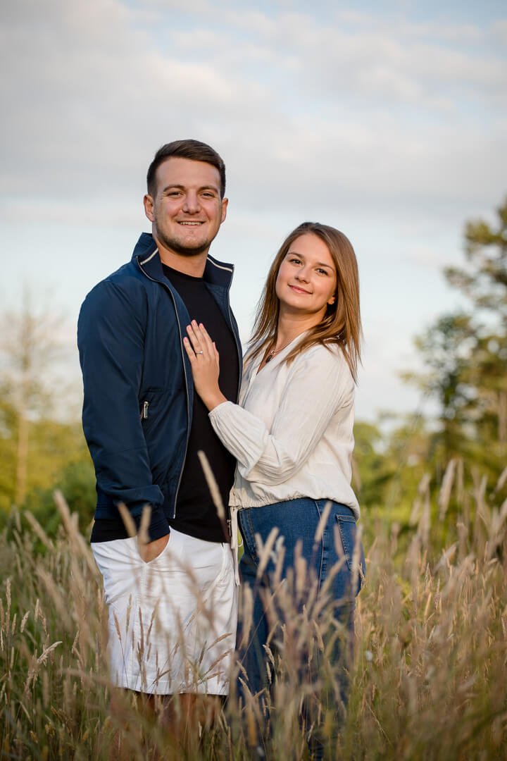 engagement photoshoot in swinley Forest Bagshot