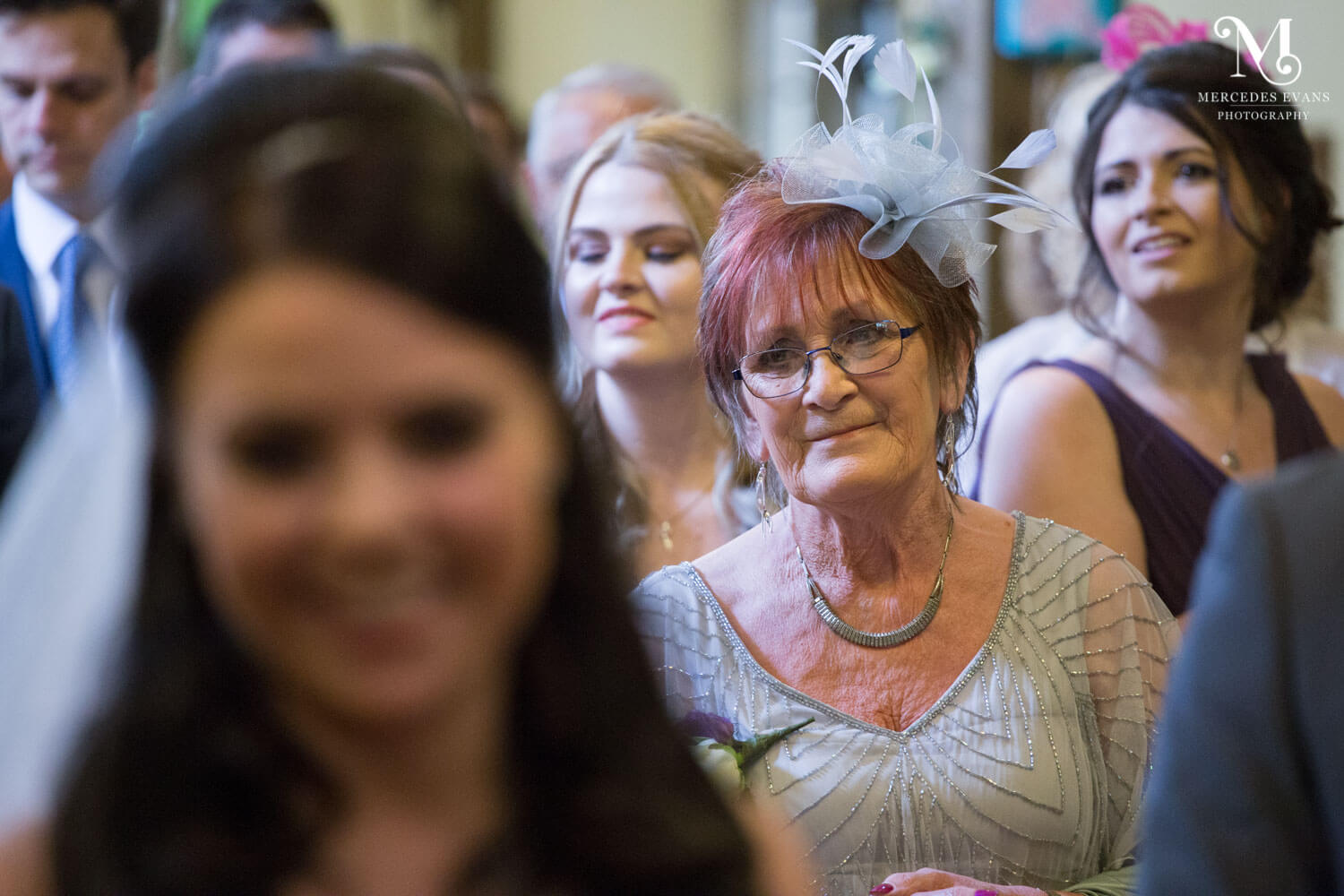 Nan watches her granddaughter getting married in church